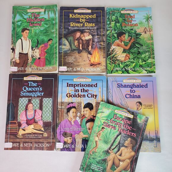 Lot of 7 Trailblazer Books Dave Neta Jackson History Biography Fiction EX-LIBRAR - Picture 1 of 13